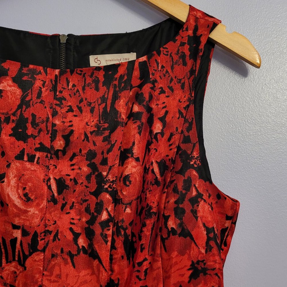 🍂 db Red & Black Floral Party Dress - Picture 2 of 9